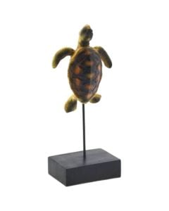 Decorative object, Turtle, polyresin, brown/black, 11.5x55.5xH28 cm