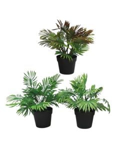 Artificial flower, Palm, plastic, assorted, 30x30xH26 cm