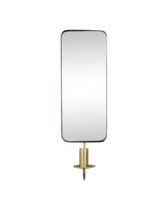 Decorative mirror, metal/glass, black, 9.5x13xH42.5 cm