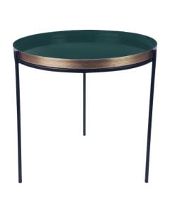 Side table, metal, green, 46x46xH46 cm