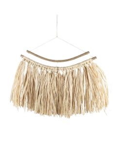 Wall decoration, straw, natural, 30x2xH25 cm