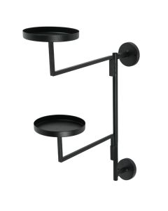 Candle holder, metal, black, 31x10.5xH42 cm