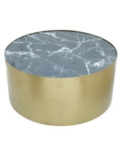 Coffee table, metal, golden, 90x90xH40 cm