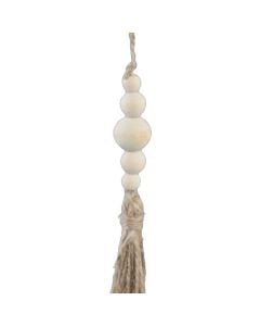 Decorative pendant, wooden, white, 16 cm