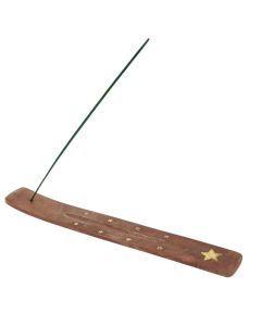 Incense holder, wooden, brown, 25.5 cm