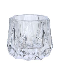 Candle Holder, glass, transparent, 6.4x6.4xH5.5 cm