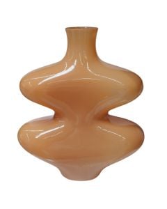 Decorative vase, glass, brown, 7.5x18xH21.5 cm