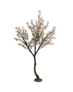 Pemë artificiale,  Cherry blossom , në vazo, plastike, Roz e lehtë/ e zezë, 240 cm