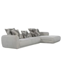 Corner sofa, right, textile upholstery, grey, 280x168xH68 cm