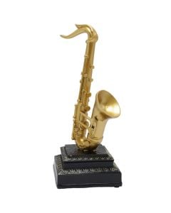 Decorative object, resin, gold/ black, 13x16xH28 cm