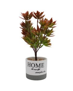 Artificial flower, in pot, plastic, green, Dia.9xH26 cm
