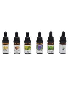Oil fragrance set, assorted, glass, black, 6 pc