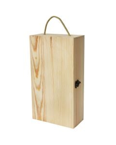 Wine gift box, wooden, natural color, 35x19xH9.5 cm