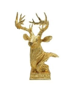 Decorative object, Deer, resin, gold, 13x12xH41 cm