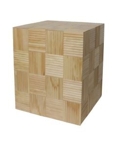 Decorative object, wood, brown, 33.5x33.5xH33.5 cm