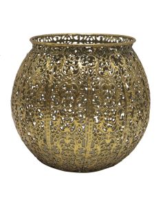 Decorative vase, metal, gold, 14xH18 cm