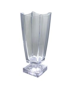 Decorative vase, glass, clear, 13xH36 cm