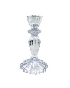 Candle holder, glass, clear, 7xH11 cm