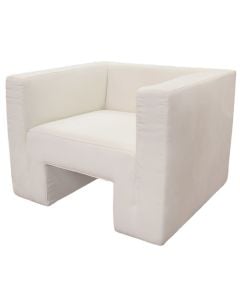 Sofa, Canna, wood structure, textile upholstery, white, 102x91x71 cm