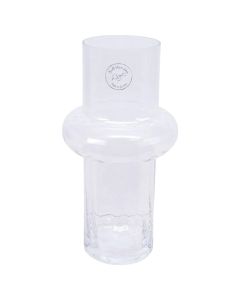 Decorative vase, glass, clear, dia.14xH24 cm