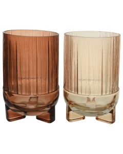 Decorative vase, glass, assorted, dia.15xH22.5 cm