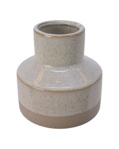 Decorative vase, ceramic, wool white, dia.10.5xH 11cm