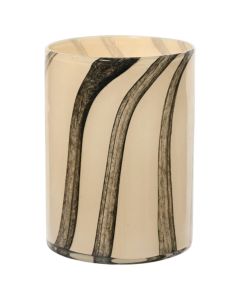 Decorative vase, glass, beige,15xH20 cm