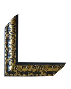 Wooden moulding decor  377/ gold+black color 3.5x2.3cm, 2.3ml