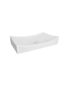 White, Cabinet mounted, Porcelain, , Basin, 66x39xH13 cm