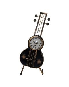 Metal brown violine wall clock, 24xH 55 cm