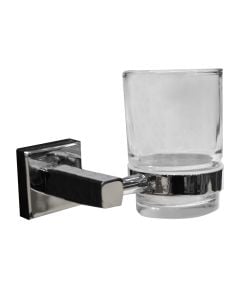 Brass and glass soap holder