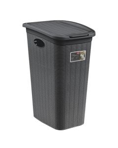 36 lt,Grey, Elegance laundry hamper 39x28.5xH54.5 cm