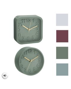 Table alarm clock, 3D, plastic, assorted, 13x13 cm