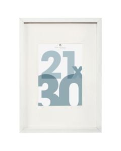 Photo frame, Manu, mdf/glass, white, 21x30 cm