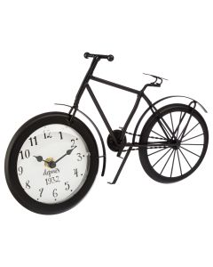 Table clock, Bicycle, metal/acrylic/pp, black, 28.5x6xH18 cm