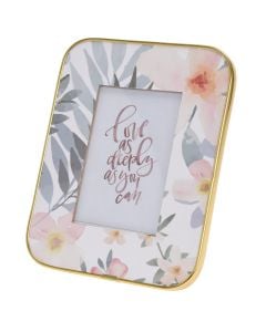 Photo frame, wooden, colorful, 19x19 cm