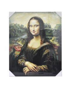 Painting, Mona Lisa, print+handmade, 80x100 cm