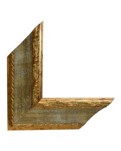 Wooden moulding decor, 22/921, oro with white stamps