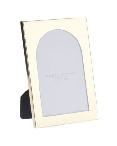 Photo frame, aluminum/glass, gold, 12.5xH17.5 cm