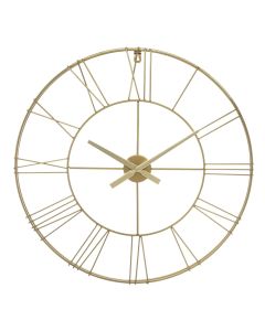 Wall clock, metal, golden, Ø70xH70 cm