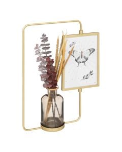 Photo frame, Cristina, metal/glass, golden, 10x15 cm
