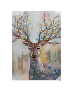 Painting, Reindeer, handmade canvas, 80x120 cm