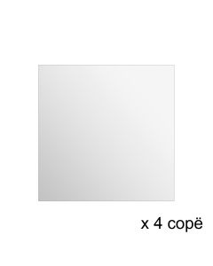 Decorative mirror, set 4 pieces, with adhesive, transparent, 30x30 cm