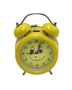 Table clock, metal/plastic, colorful, 9x5xH12 cm