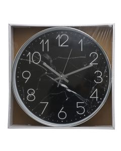 Wall clock, metal/glass, colorful, with battery, 30 cm