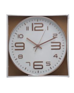 Wall clock, metal/glass, colorful, with battery, 30 cm