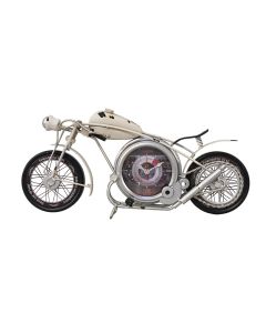 Desk clock, Harley, metal/plastic, gold, 43x8xH19 cm
