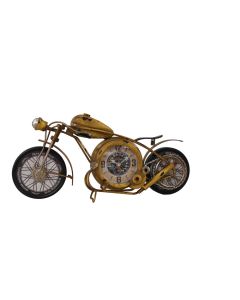 Desk clock, Harley, metal/plastic, silver, 43x8xH19 cm