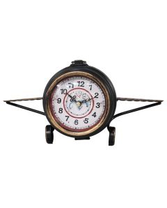 Table clock, Plane, metal, bronze, 30x16xH12 cm