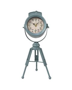Decorative clock, metal, with battery, green, 17x17xH38 cm